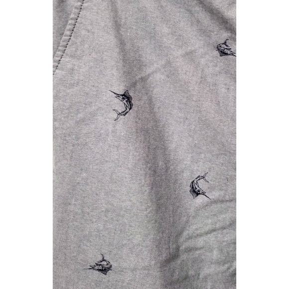 IZOD Blue Marlin Mens Pants Straight Leg Chino 34x34 Beach Life - Picture 3 of 8